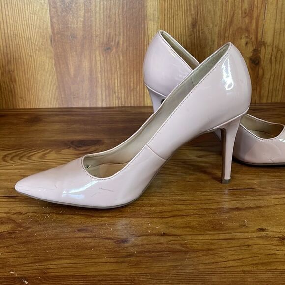 JESSICA SIMPSON Pink Patent Leather Heels size 7.5 JP-LAENIE Pointy toe - Picture 6 of 11